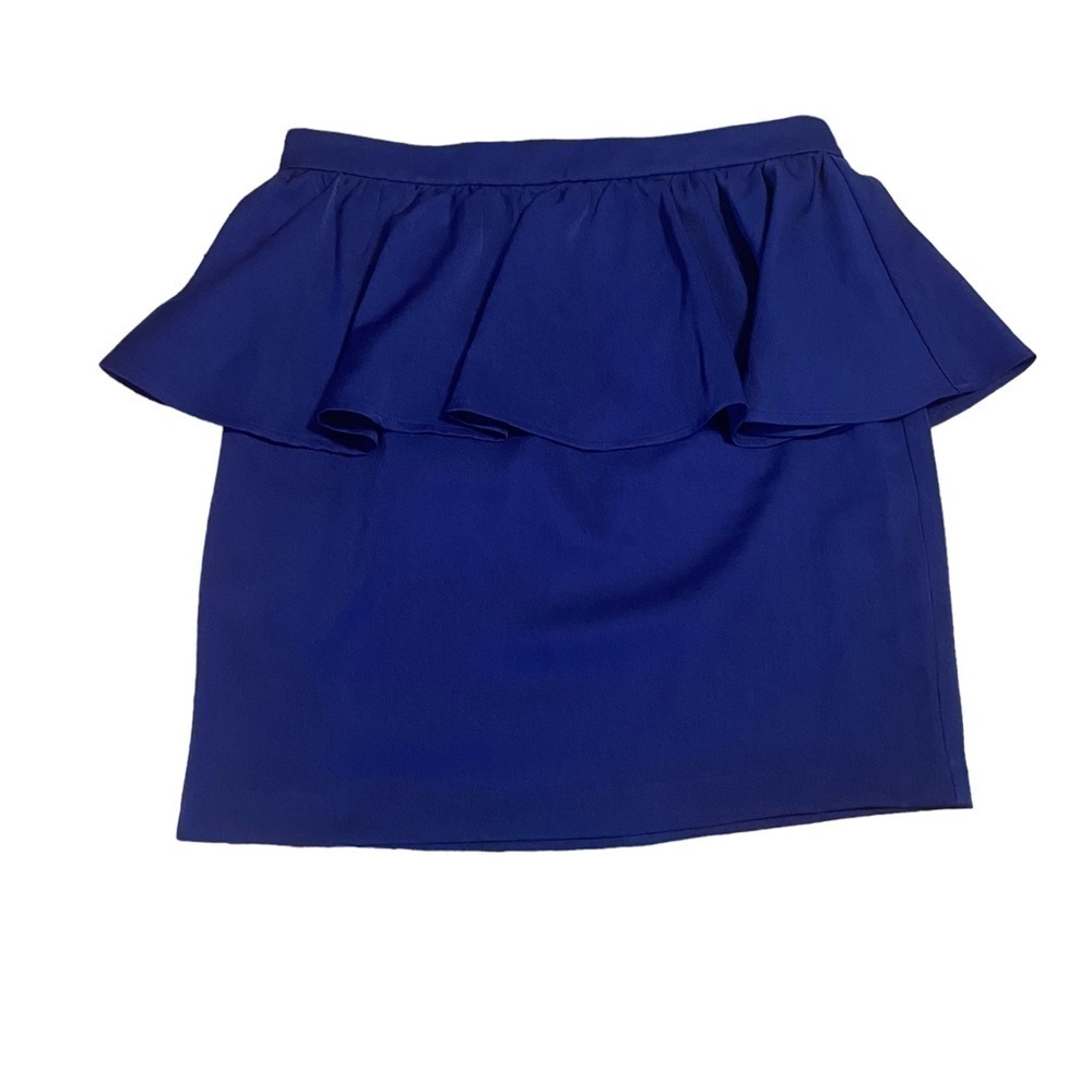 Gianni Bini Blue Peplum Skirt Size Medium